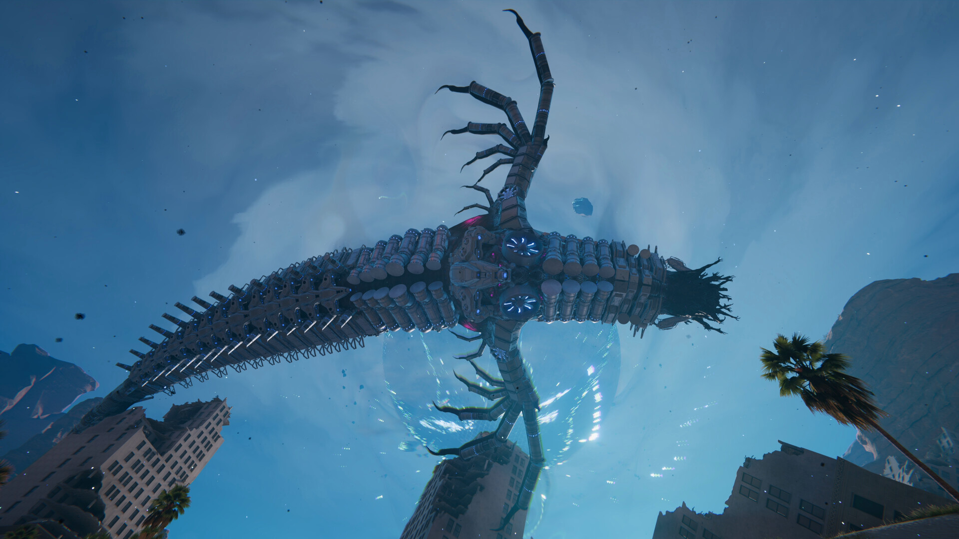 Once Human gameplay screenshot showing combat against monstrous enemies