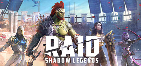 RAID: Shadow Legends Steam header key art featuring the game's champions