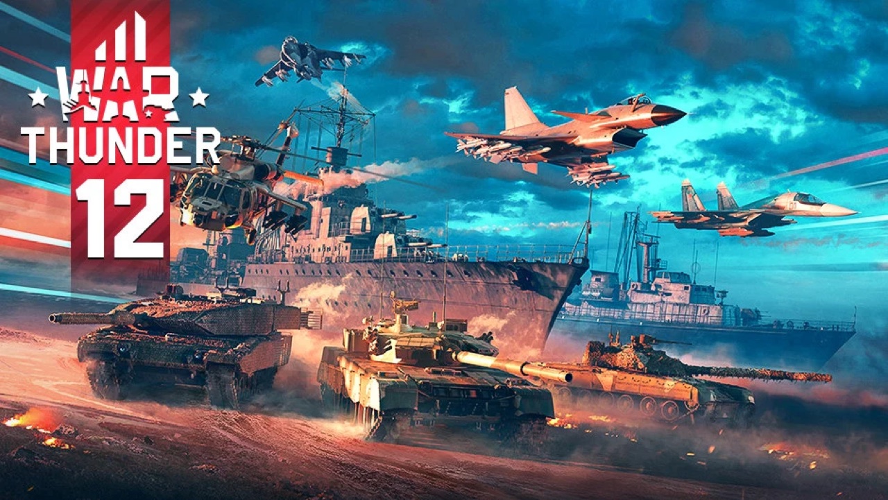War Thunder gameplay screenshot of vehicular military combat