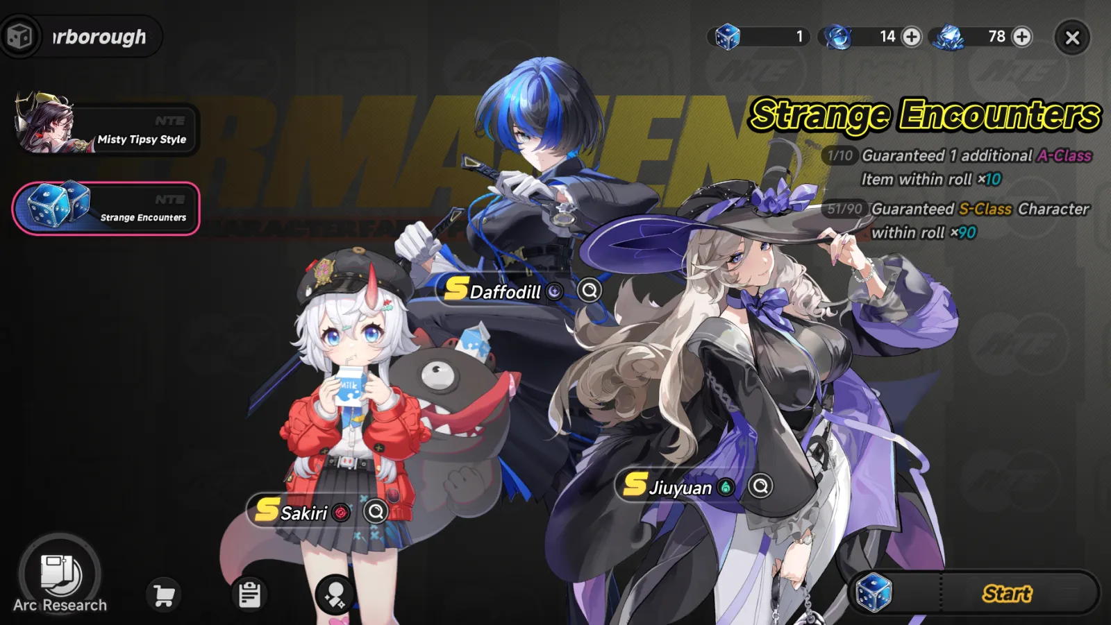 NTE gacha summon screen